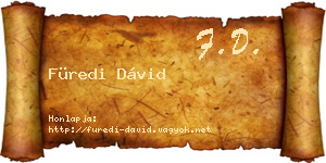 Füredi Dávid névjegykártya